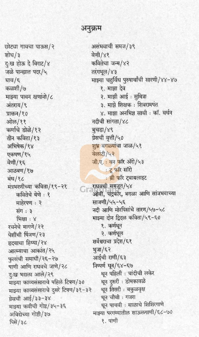 Sanjbhayachya Sajani ( सांजभयाच्या साजणी ) by Grace ( ग्रेस )