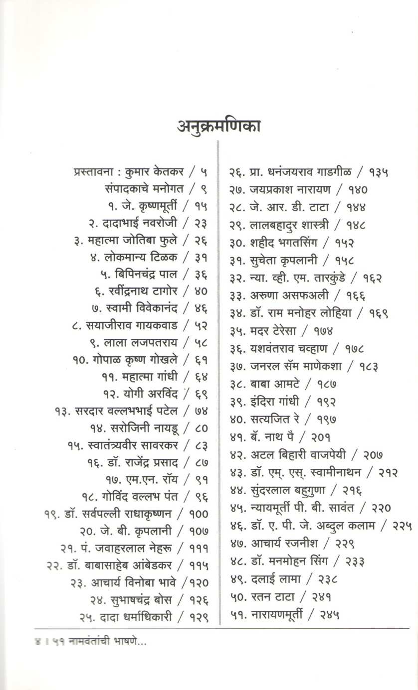 51 Namvantanchi Bhashane |  ५१ नामवंतांची भाषणे