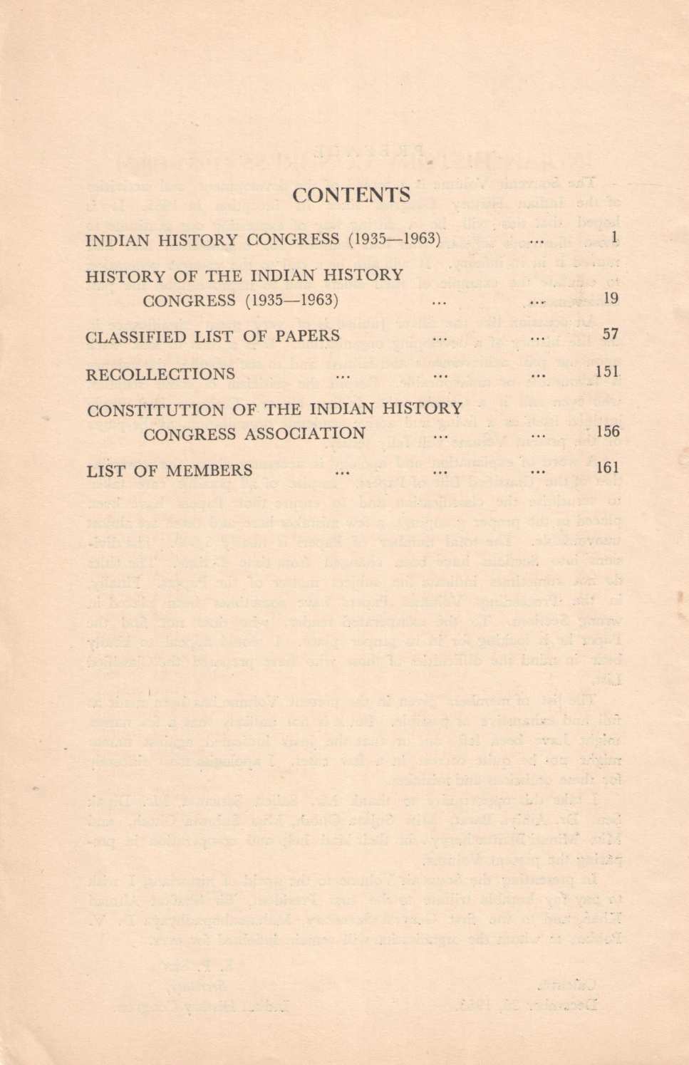 Indian History Congress- Silver Jubilee Souvenir Volume 1963