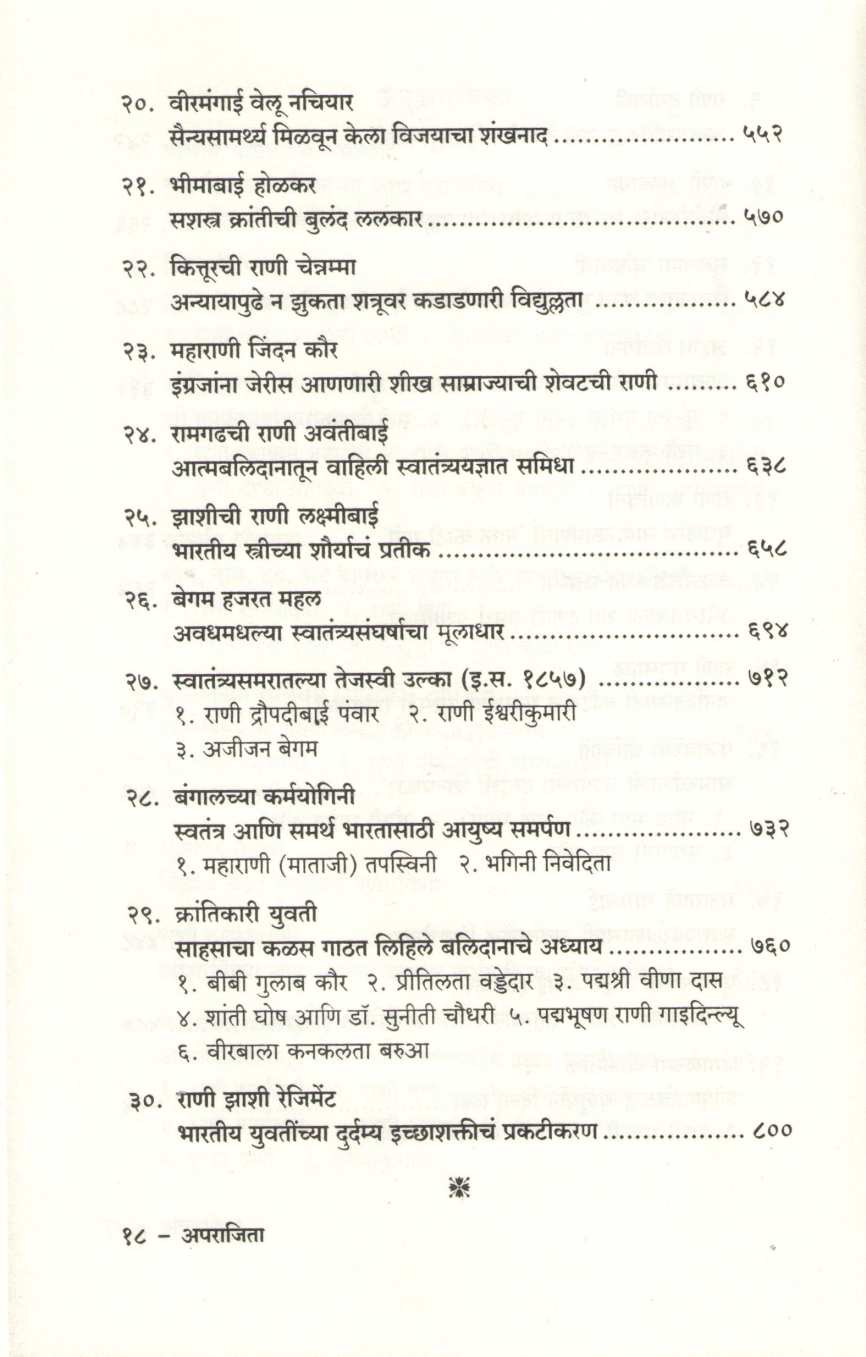 Aparajita : Gatha Bharatiy Viranganachi | अपराजिता : गाथा भारतीय वीरांगनाची