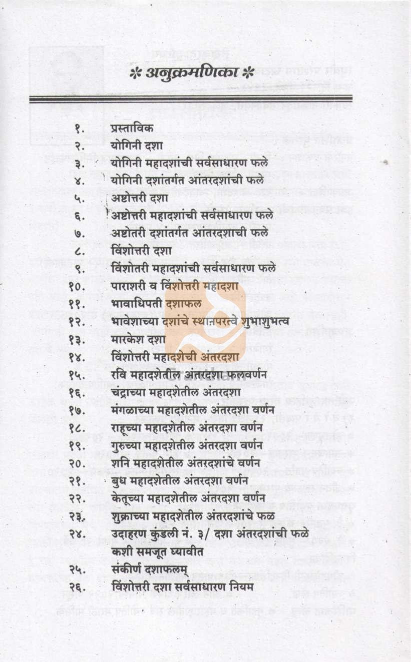 Dasha Mahadasha | दशा महादशा