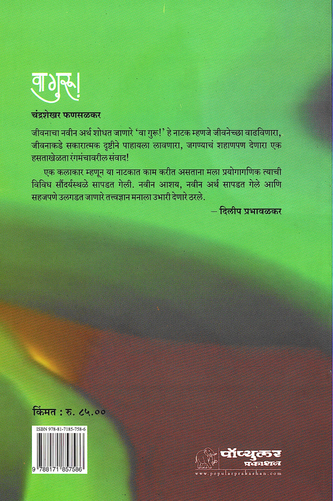 Wa Guru! ( वा गुरु! by Chandrashekhar Phansalkar ( चंद्रशेखर फणसळकर )
