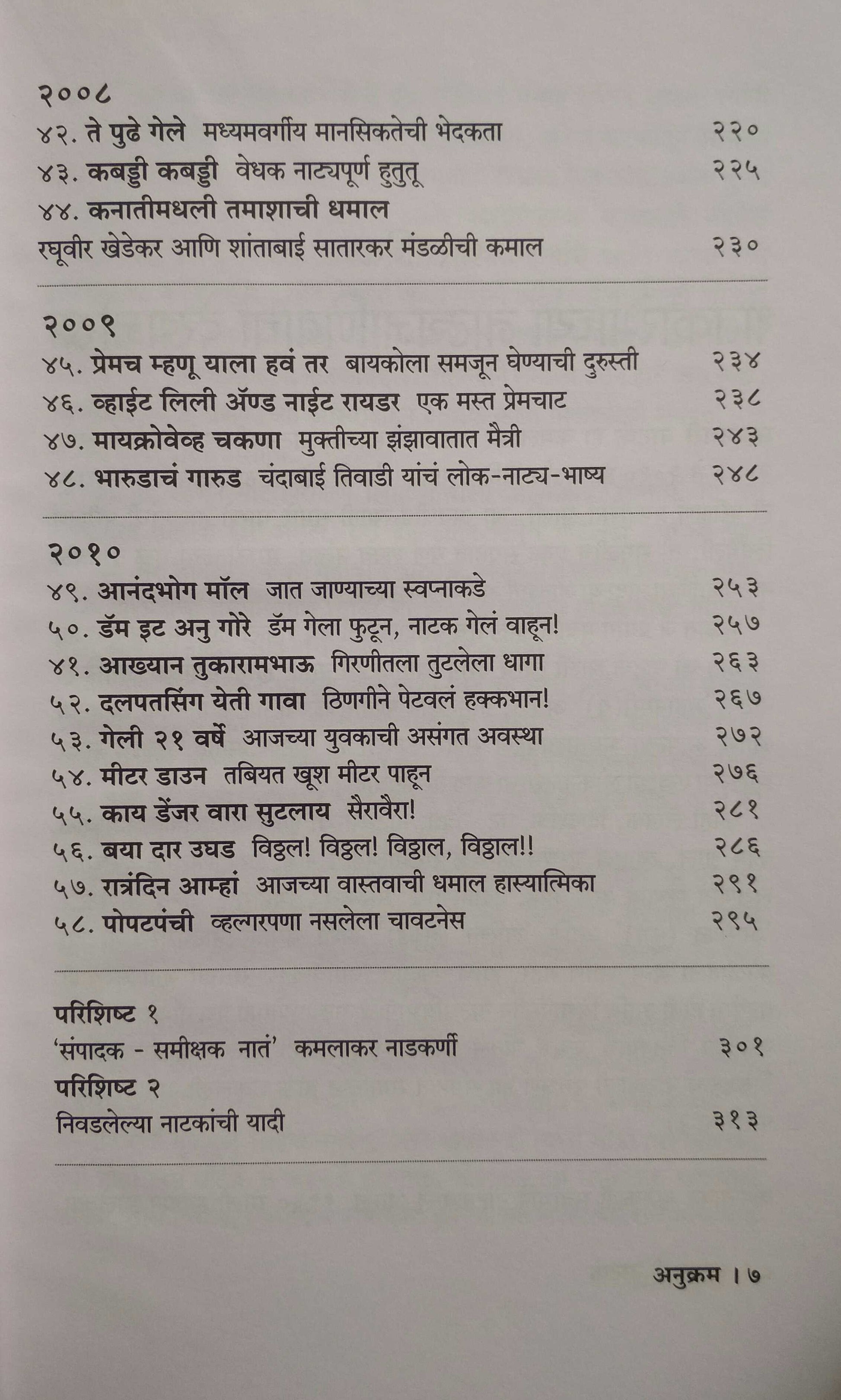 Mahanagari Natak 2000-2010 Natyaparikshan ( महानगरी नाटकं २०००-२०१० नाट्यप्रशिक्षण by Kamalakar Nadkarni ( कमलाकर नाडकर्णी )
