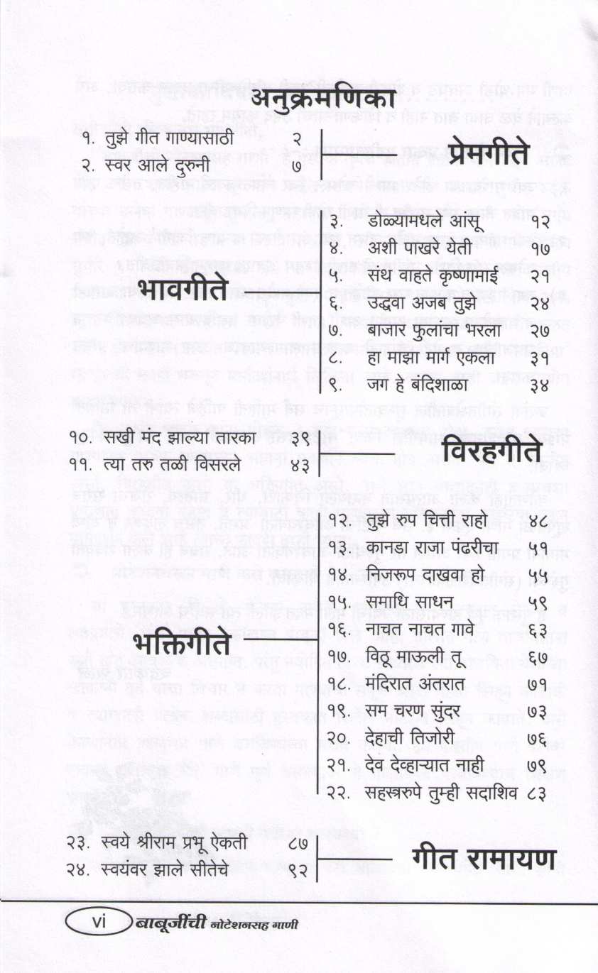 Babujinchi Notationsah Gani ( बाबूजींची नोटेशनसह गाणी ) by Chandrakant Sane ( चंद्रकांत साने )