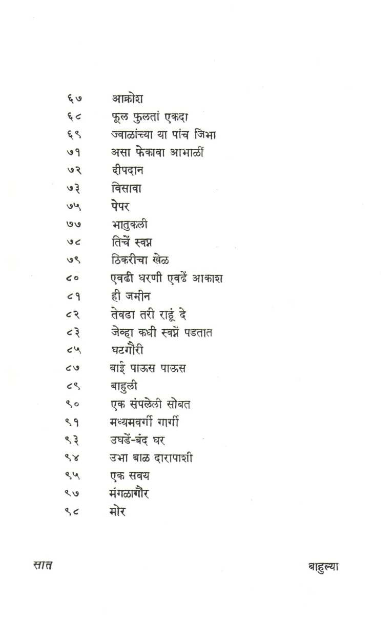 Bahulya ( बाहुल्या ) by Indira Sant ( इंदिरा संत )
