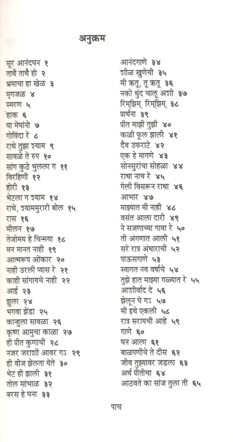 Sur Anandghan ( सूर आनंदघन ) by Mangesh Padgaonkar ( मंगेश पाडगावकर )
