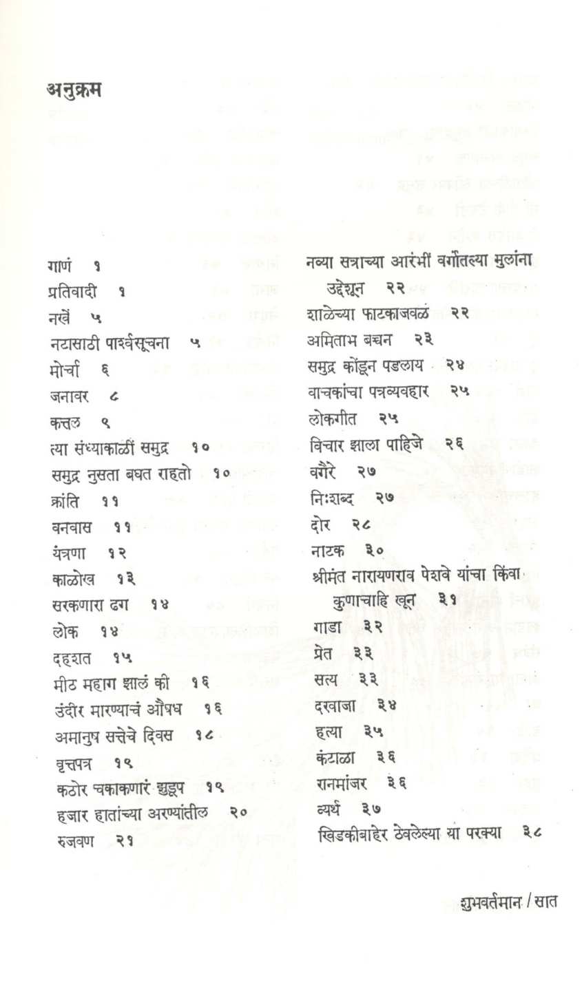 Shubhavartaman (poetry) ( शुभवर्तमान (कवितासंग्रह) ) by Vasant Abaji Dahake ( वसंत आबाजी डहाके )