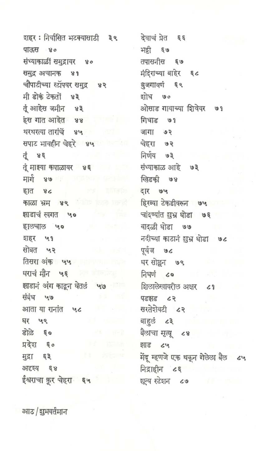 Shubhavartaman (poetry) ( शुभवर्तमान (कवितासंग्रह) ) by Vasant Abaji Dahake ( वसंत आबाजी डहाके )
