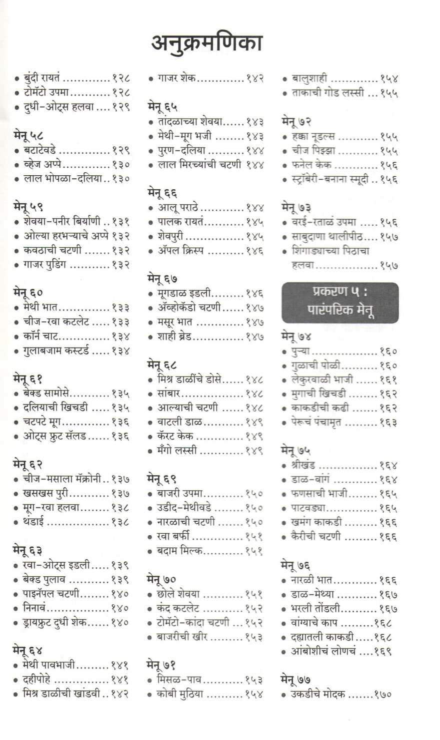 Perfect Menu ( परफेक्ट मेनू ) by Vasundhara Parvate ( वसुंधरा पर्वते )