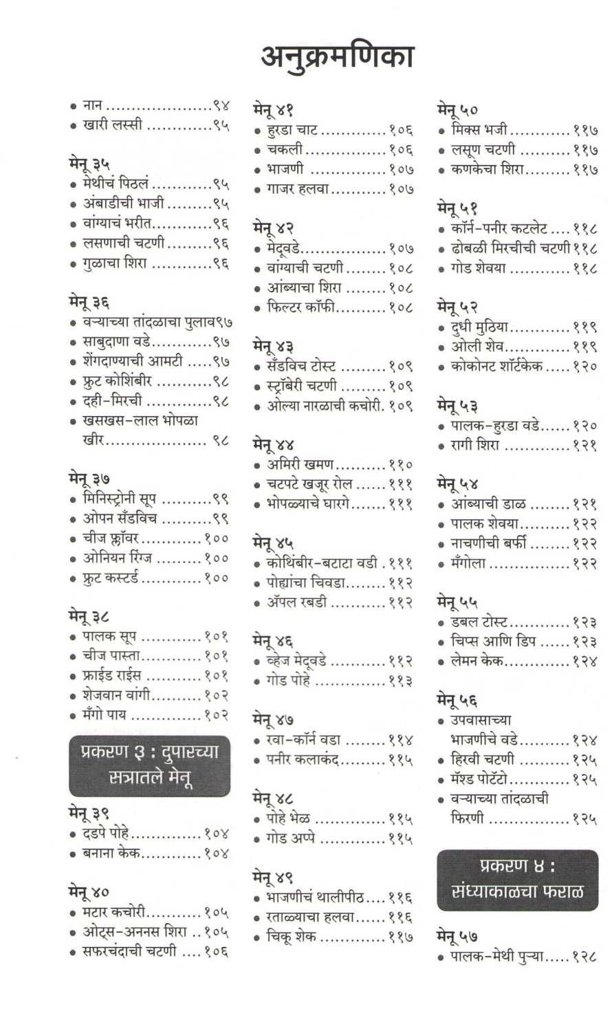 Perfect Menu ( परफेक्ट मेनू ) by Vasundhara Parvate ( वसुंधरा पर्वते )