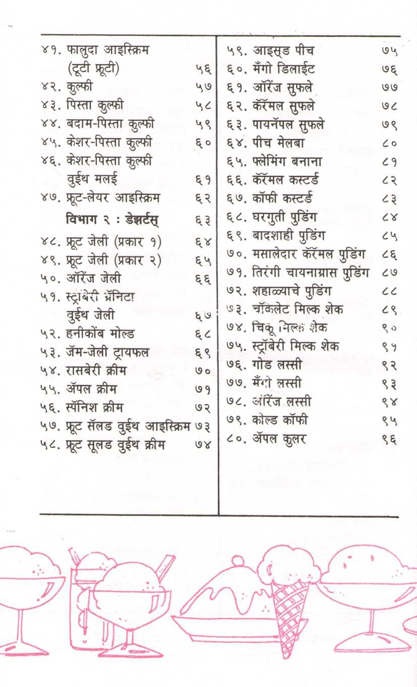 Icecreams and Desserts ( आईस्क्रीम व डेझर्टस ) by Sujata Champanerkar ( सुजाता चंपानेरकर )