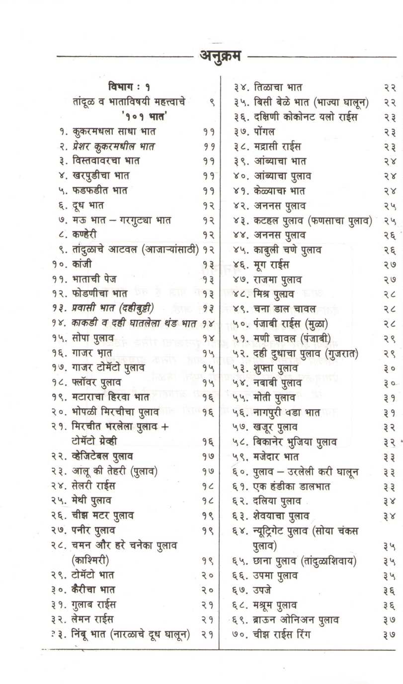Shakahari 202 Bhat Va Bhajya ( शाकाहारी २०२ भात व भाज्या ) by Mangala Barve ( मंगला बर्वे )
