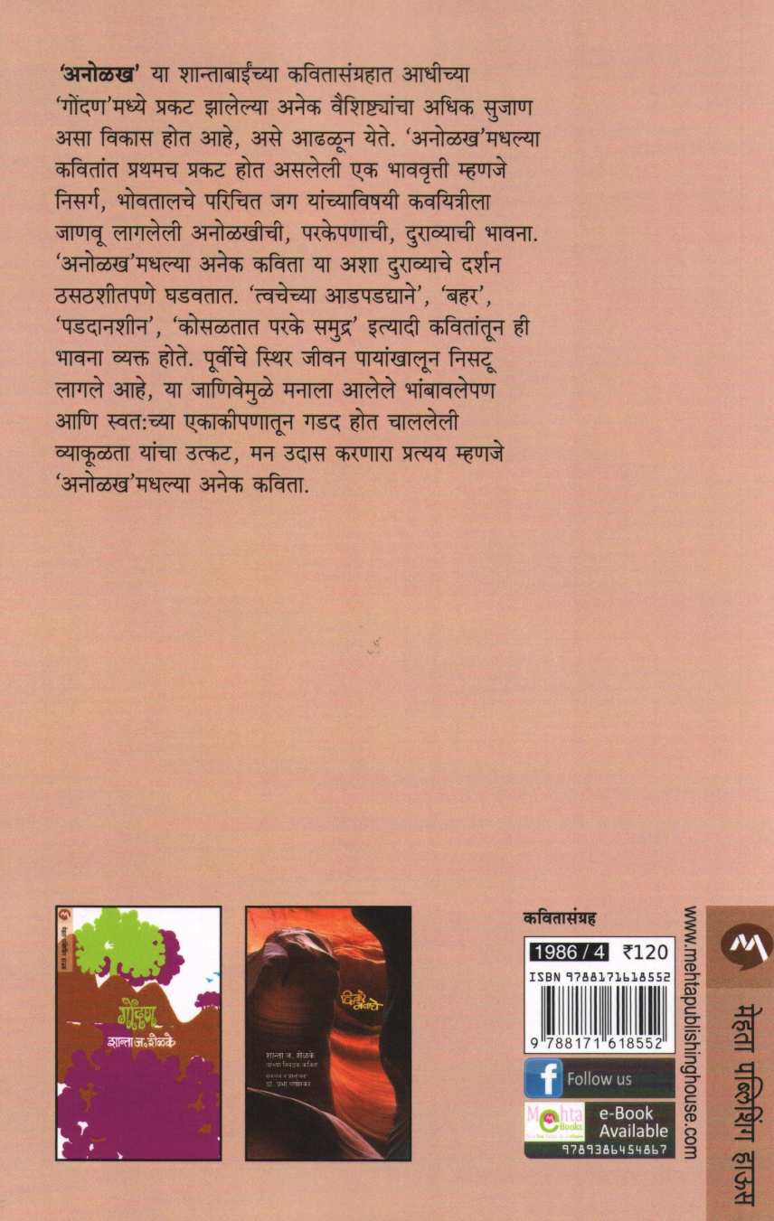 Anolakh ( अनोळख ) by Shanta Shelke ( शांता शेळके )