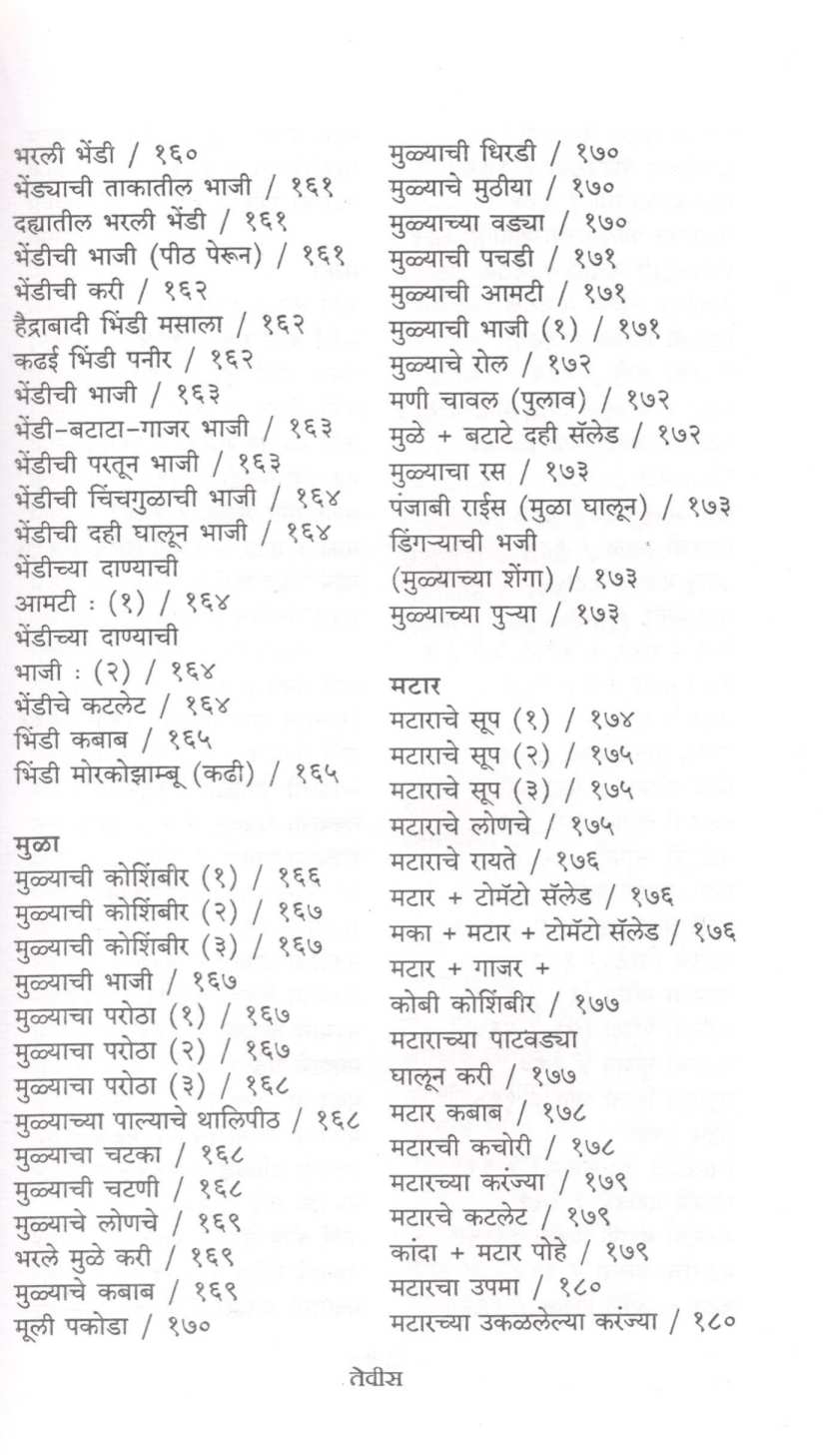 Bhaji Ek - Pakkruti Anek ( भाजी एक - पाककृती अनेक ) by Mangala Barve ( मंगला बर्वे )