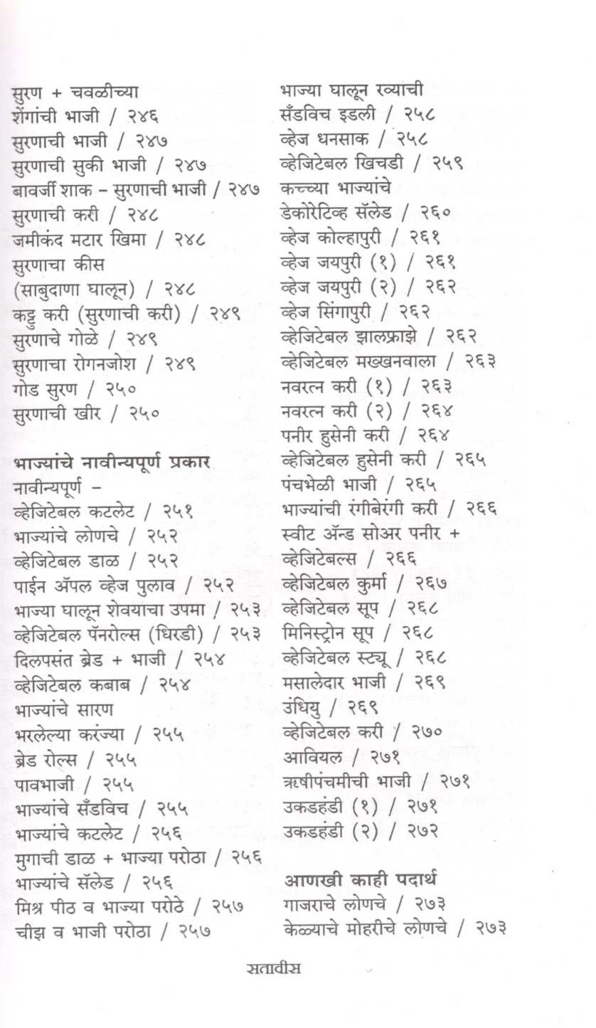 Bhaji Ek - Pakkruti Anek ( भाजी एक - पाककृती अनेक ) by Mangala Barve ( मंगला बर्वे )