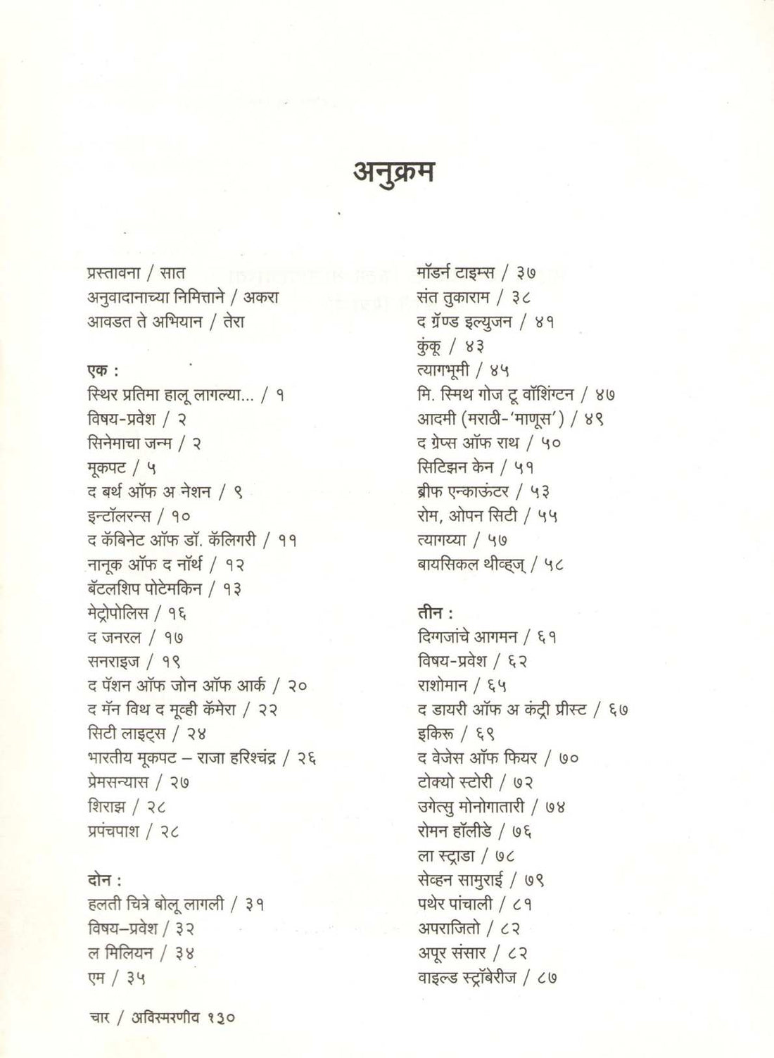 Avismarniya 130 ( अविस्मरणीय १३० by H. N. Narhari Rao ( एच्. एन्. नरहरी राव )