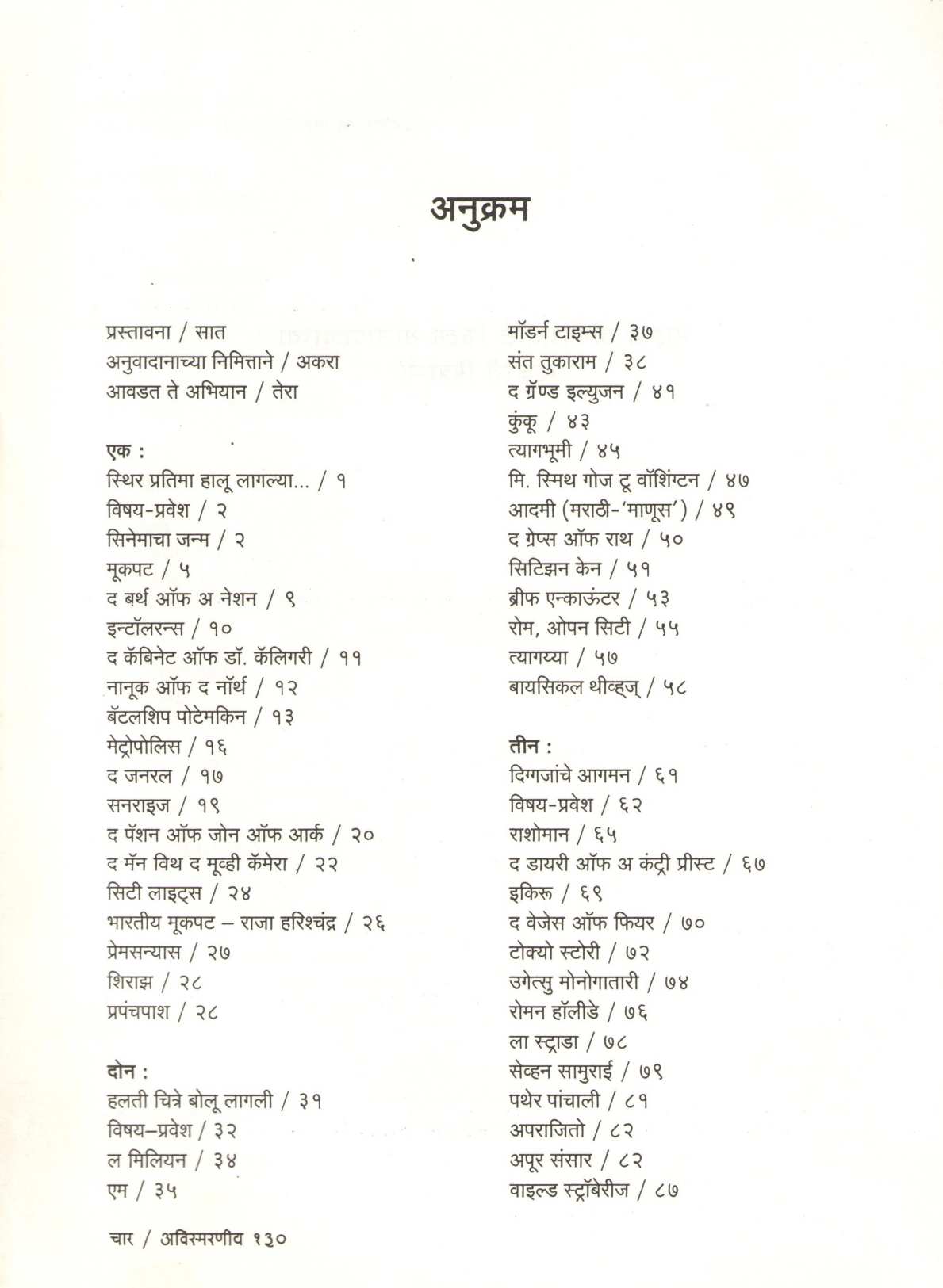 Avismarniya 130 ( अविस्मरणीय १३० by H. N. Narhari Rao ( एच्. एन्. नरहरी राव )