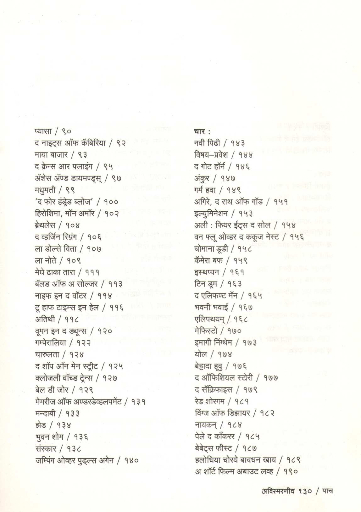 Avismarniya 130 ( अविस्मरणीय १३० by H. N. Narhari Rao ( एच्. एन्. नरहरी राव )