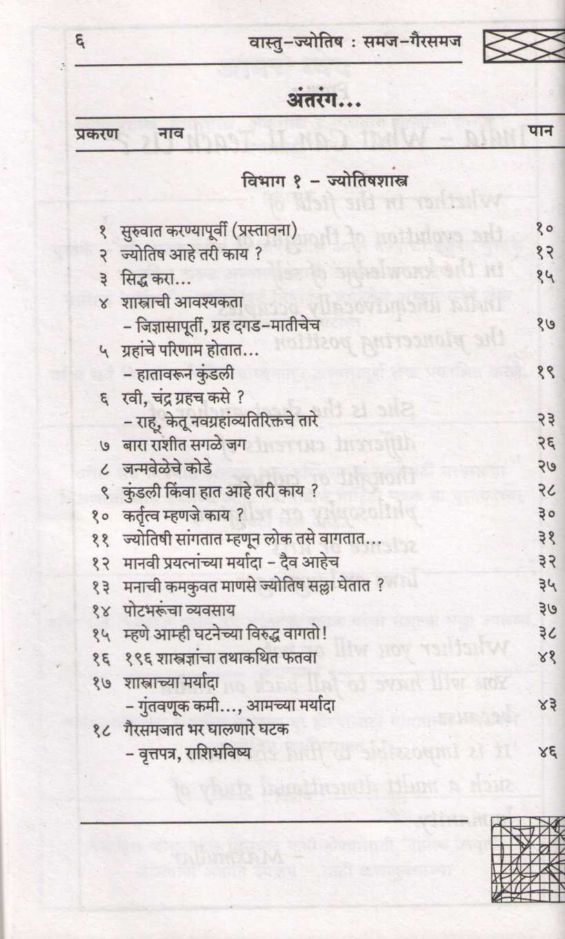 Vastu - Jyotisha Samaj - Gairsamaj ( वास्तु - ज्योतिष समज - गैरसमज ) by Dhundiraj Pathak ( धुंडिराज पाठक )