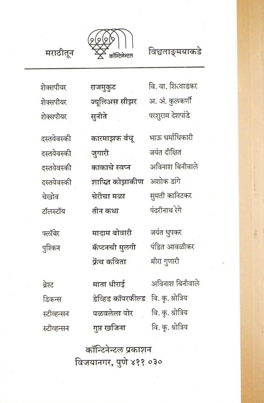Hamlet (Trans. - Parashuram Deshpande) ( हॅम्लेट (अनुवाद - परशुराम देशपांडे) by William Shakespeare ( विल्यम शेक्सपिअर )