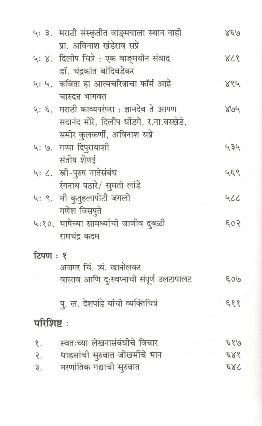 Sahitya Ani Astitvabhan - Part 2 ( साहित्य आणि अस्तित्वभान - भाग २ ) by Dilip Chitre ( दिलीप चित्रे )