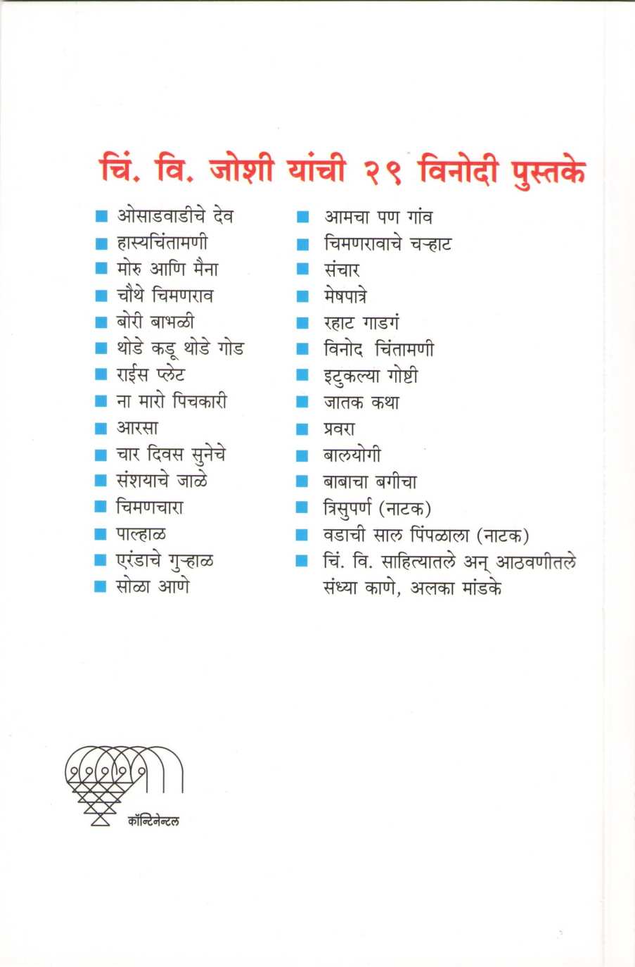 Moru Ani Maina ( मोरू आणि मैना ) by C. V. Joshi ( चिं. वि. जोशी )