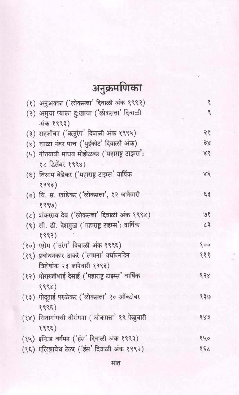 Vyaktirekha ( व्यक्तिरेखा ) by Y. D. Phadke ( य. दि. फडके )