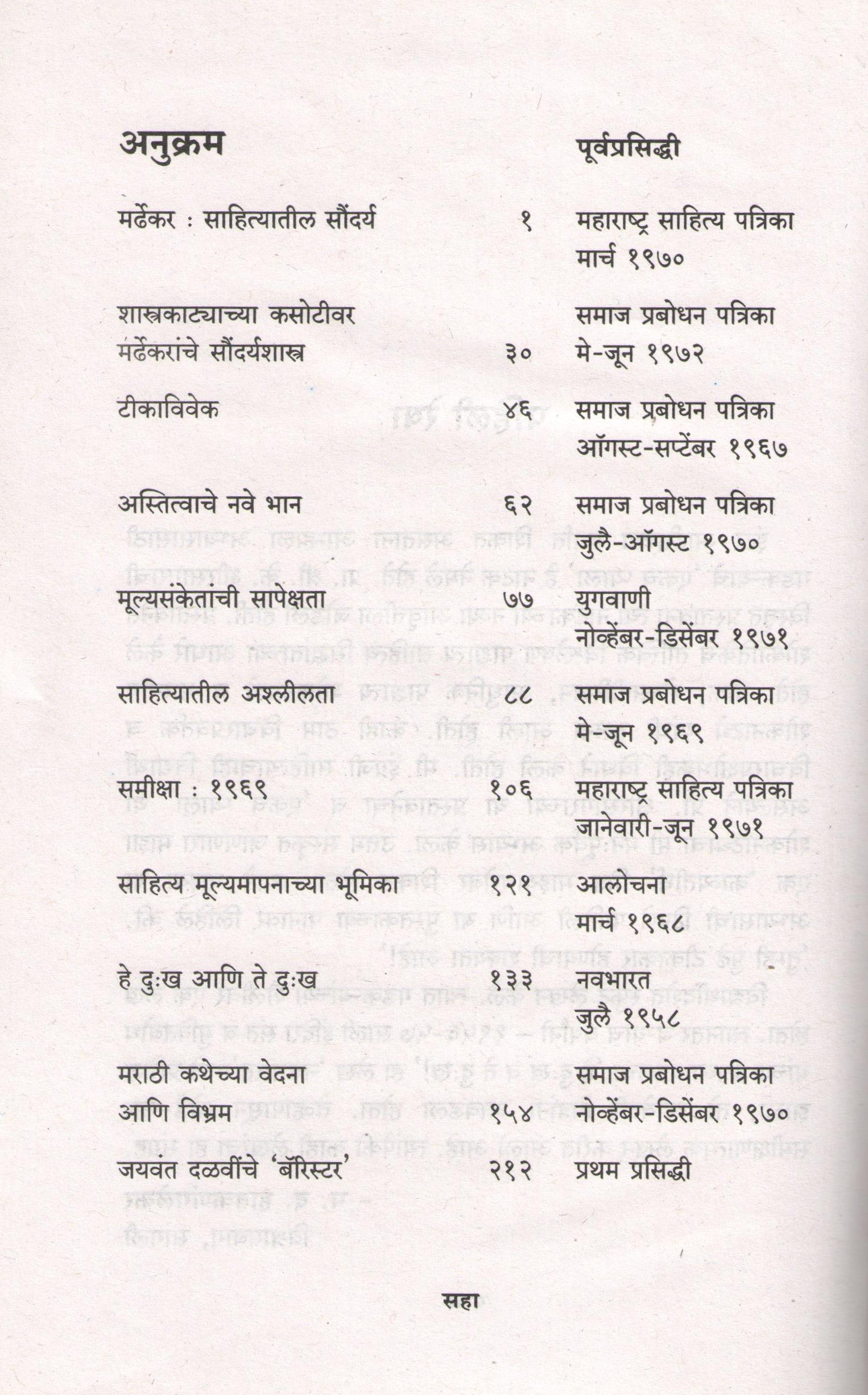 Sahityatil Adhorekhite ( साहित्यातील अधोरेखिते ) by M. D. Hatkanangalekar ( म. द. हातकणंगलेकर )