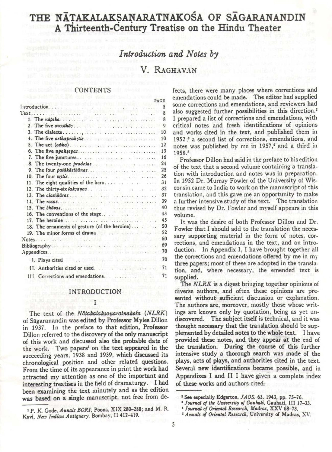 The Natakalaksanaratnakosa Of Sagaranandin ( The Natakalaksanaratnakosa Of Sagaranandin by Dr. V. Raghavan ( Dr. V. Raghavan )