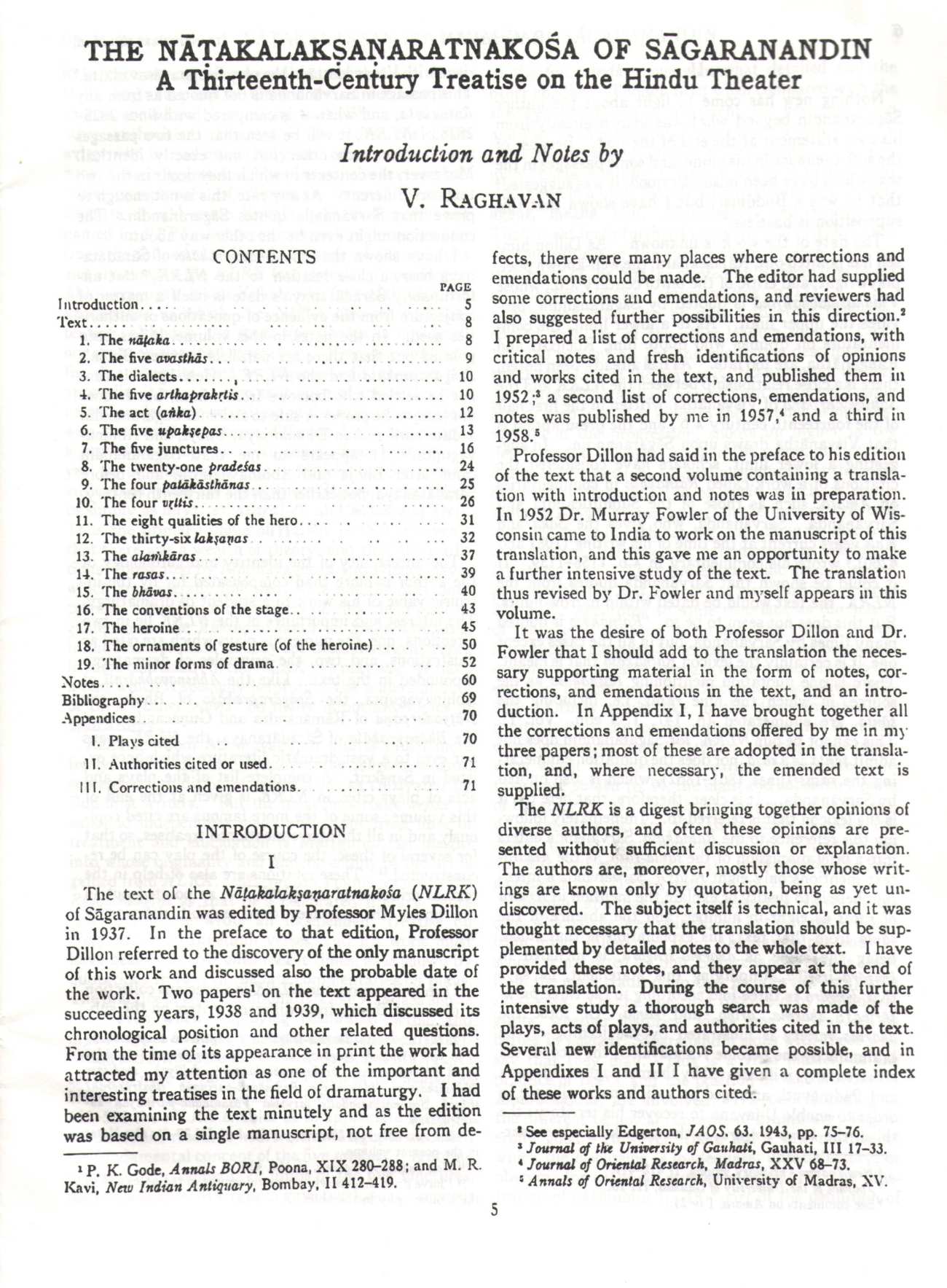 The Natakalaksanaratnakosa Of Sagaranandin ( The Natakalaksanaratnakosa Of Sagaranandin by Dr. V. Raghavan ( Dr. V. Raghavan )