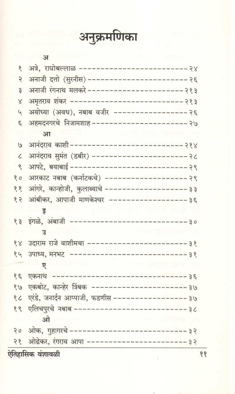Aitihasik Gharanyanchya Vanshavali ( ऐतिहासिक घराण्यांच्या वंशावळी ) by G. S. Sardesai ( गो. स. सरदेसाई )
