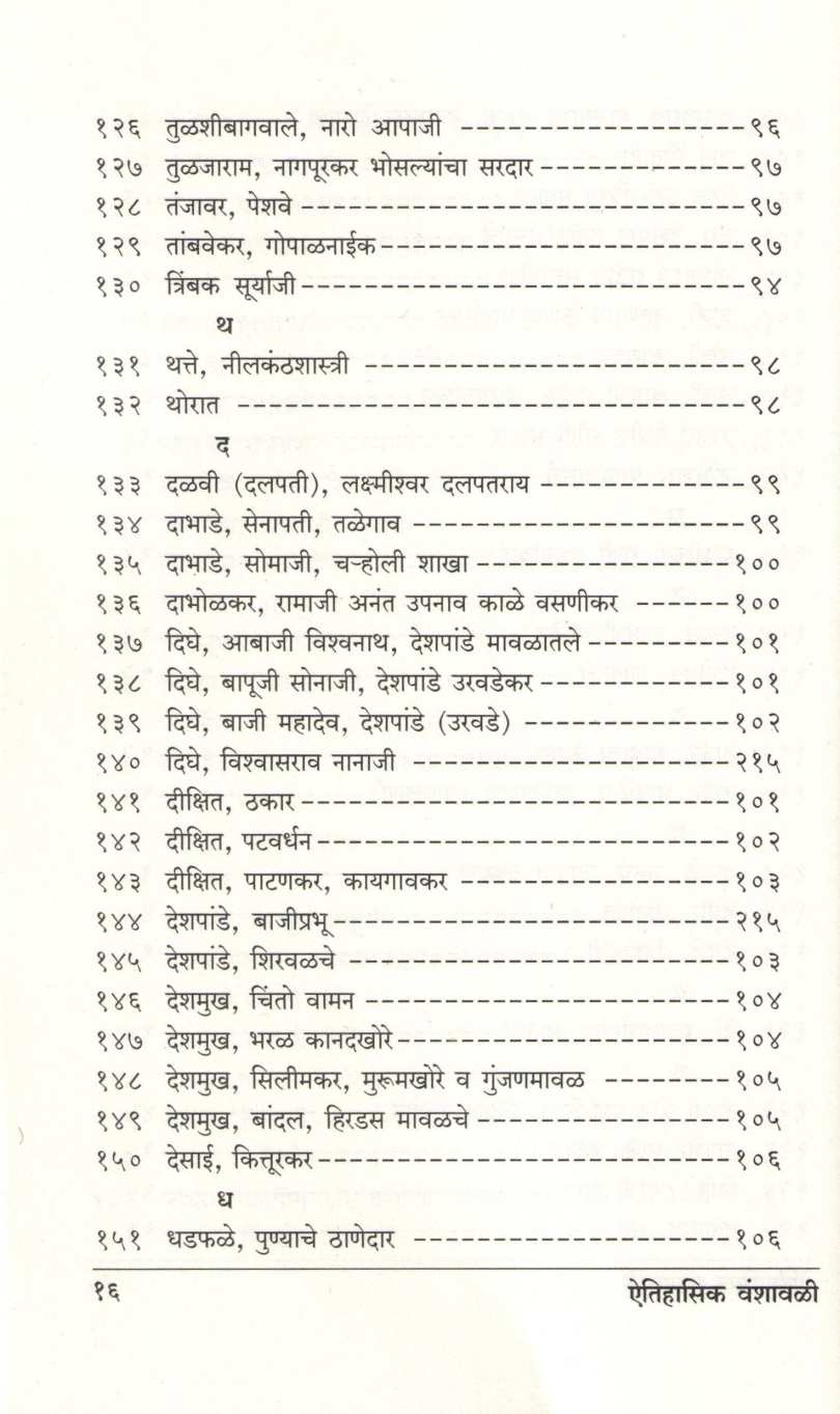 Aitihasik Gharanyanchya Vanshavali ( ऐतिहासिक घराण्यांच्या वंशावळी ) by G. S. Sardesai ( गो. स. सरदेसाई )