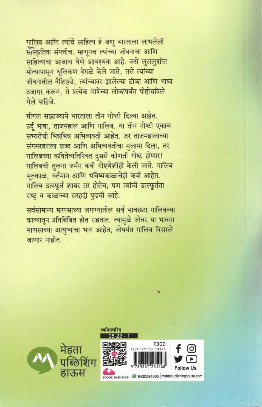 Mi Ghalib Boltoy ( मी गालिब बोलतोय ) by Shabbir Romani ( शब्बीर रोमानी )