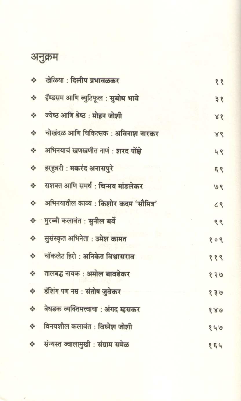 Lokpriy Marathi Chitratare ( लोकप्रिय मराठी चित्रतारे by Shubha Chitnis ( शुभा चिटणीस )