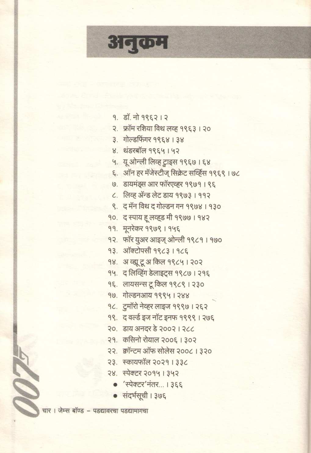 James Bond Padadyavarcha Padadyamagcha ( जेम्स बॉन्ड पडद्यावरचा पडद्यामागचा by Madhav Chirmule ( माधव चिरमुले )
